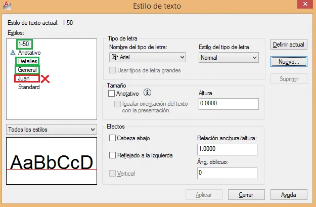 Creating a text style in AutoCAD-4