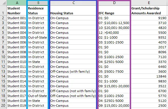 Dataset Worksheet