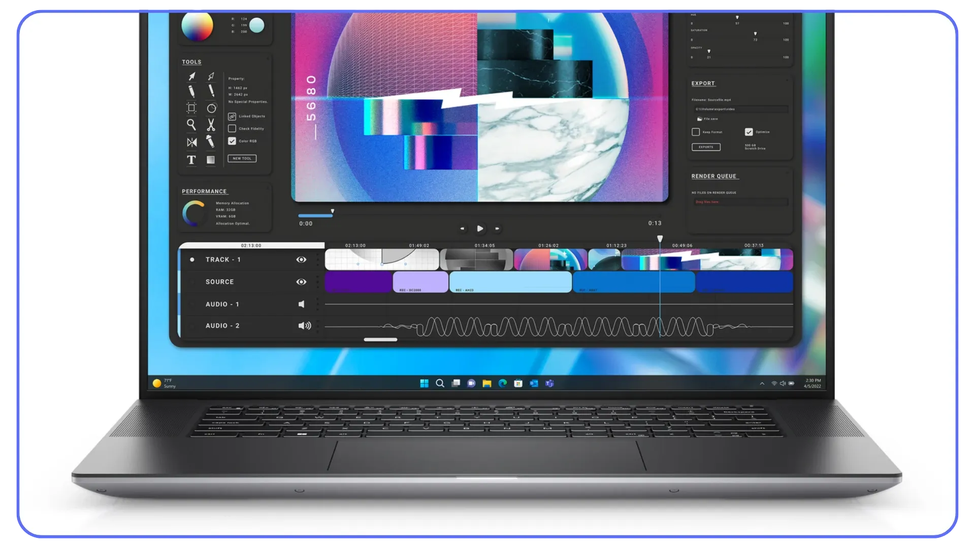 Dell Precision workstation laptop designed for architecture, BIM management, and Revit performance.