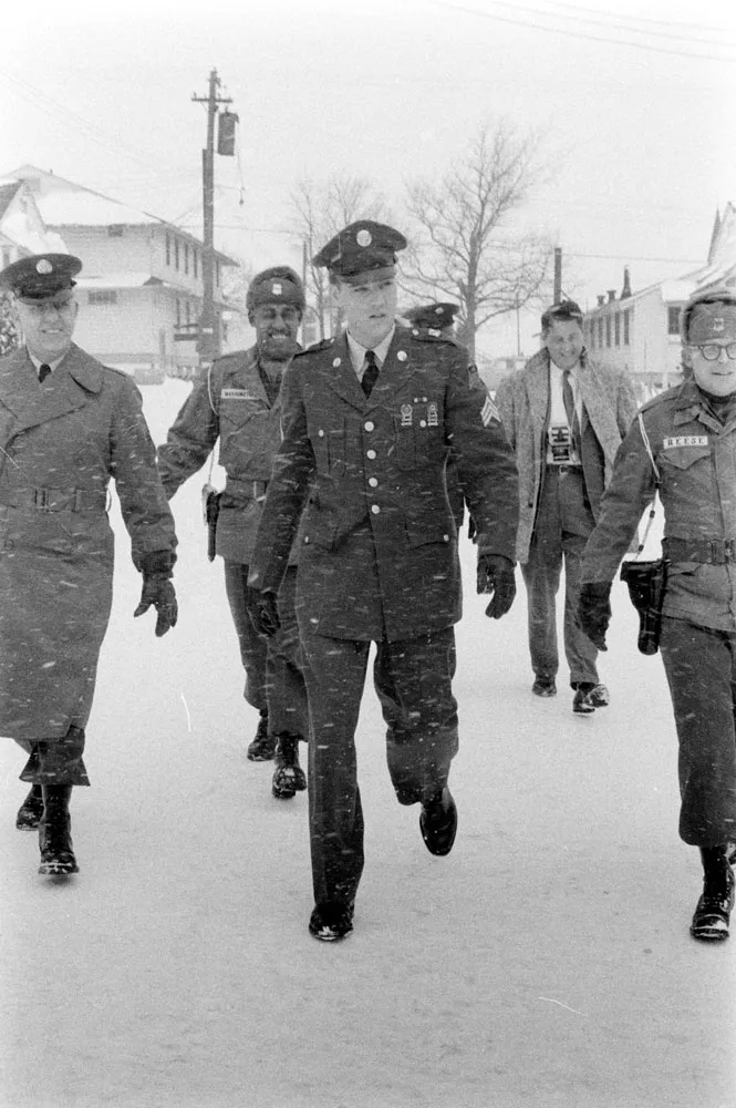 Elvis Presley at Fort Dix, New Jersey, after his discharge