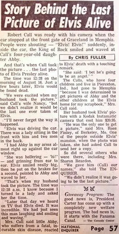 Elvis Presley | August 16, 1977 | The story of the last photo taken