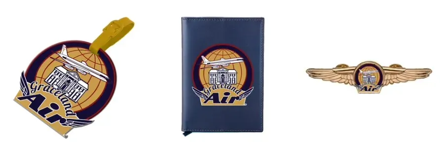 Elvis Presley-themed aviation accessories for fans.