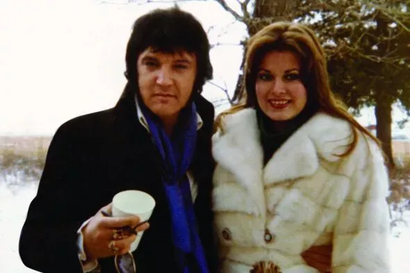 Elvis Presley with girlfriend Ginger Alden