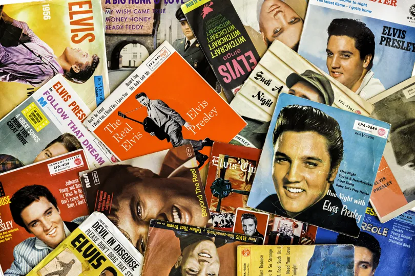Elvis Presley's iconic black hair
