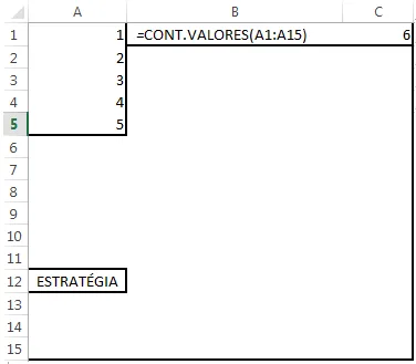 Example of COUNTA Function