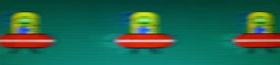 Example of monitor ghosting artifacts