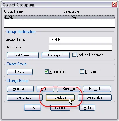 Exploding a group