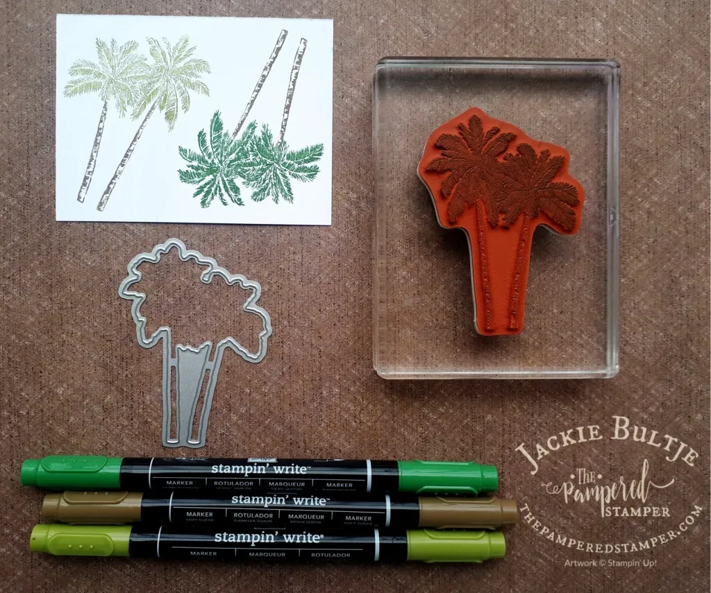 Illustration demonstrating the technique of coloring on stamps with markers.