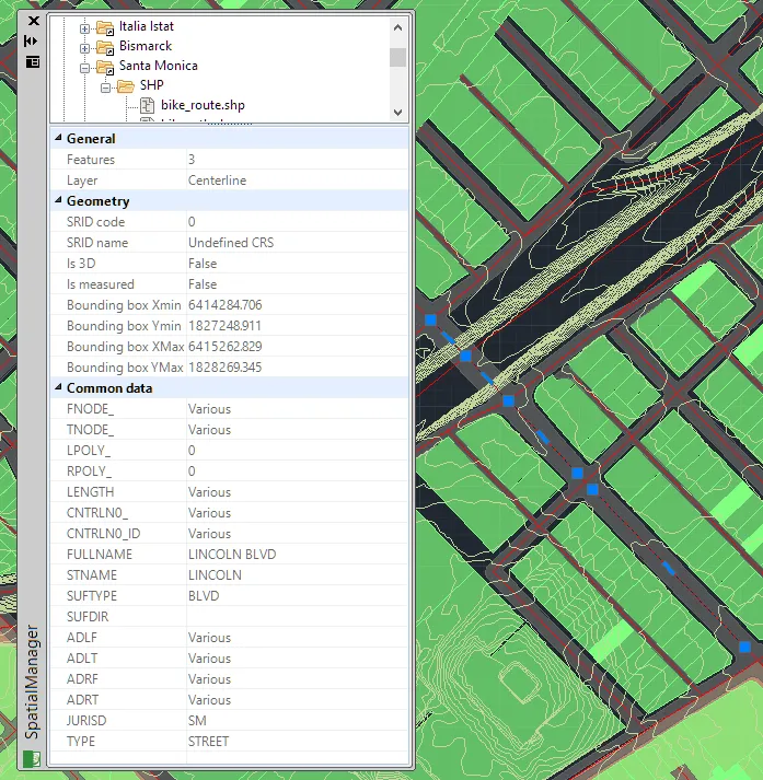 Import shapefile into AutoCAD - Data in the XDATA viewer palette