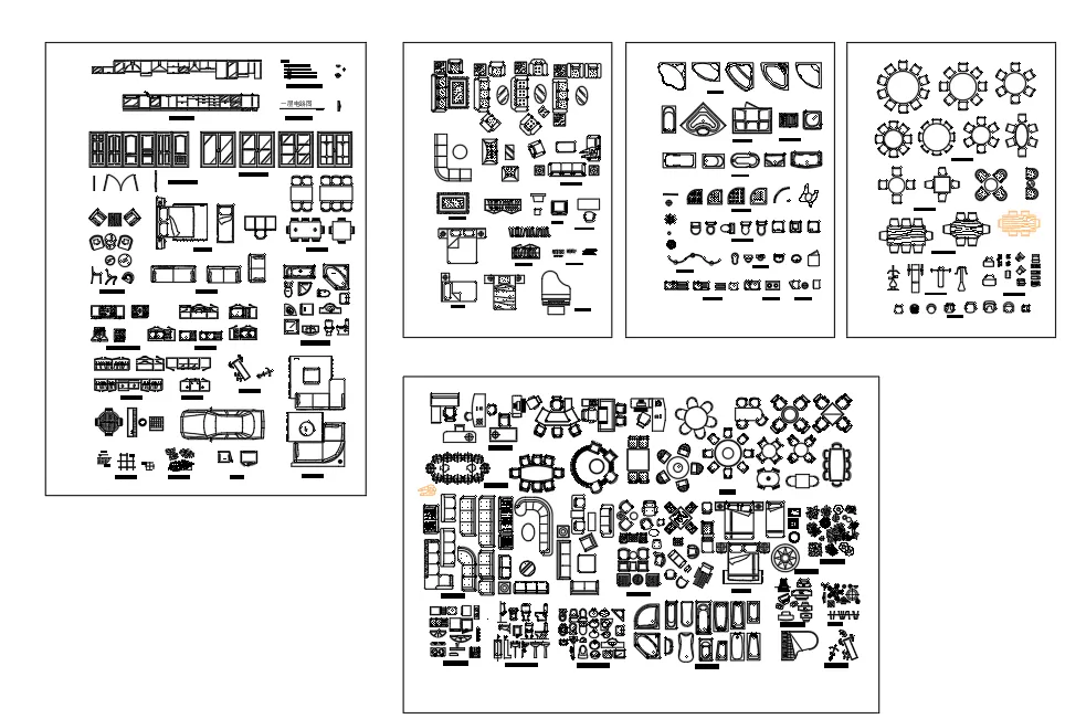 Large collection of furniture for AutoCAD#1