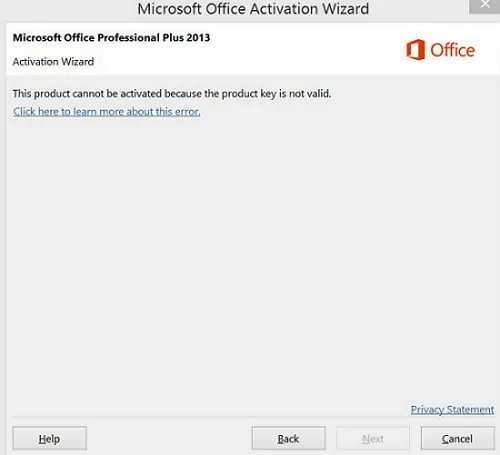 Microsoft Office 2013 activation key illustration