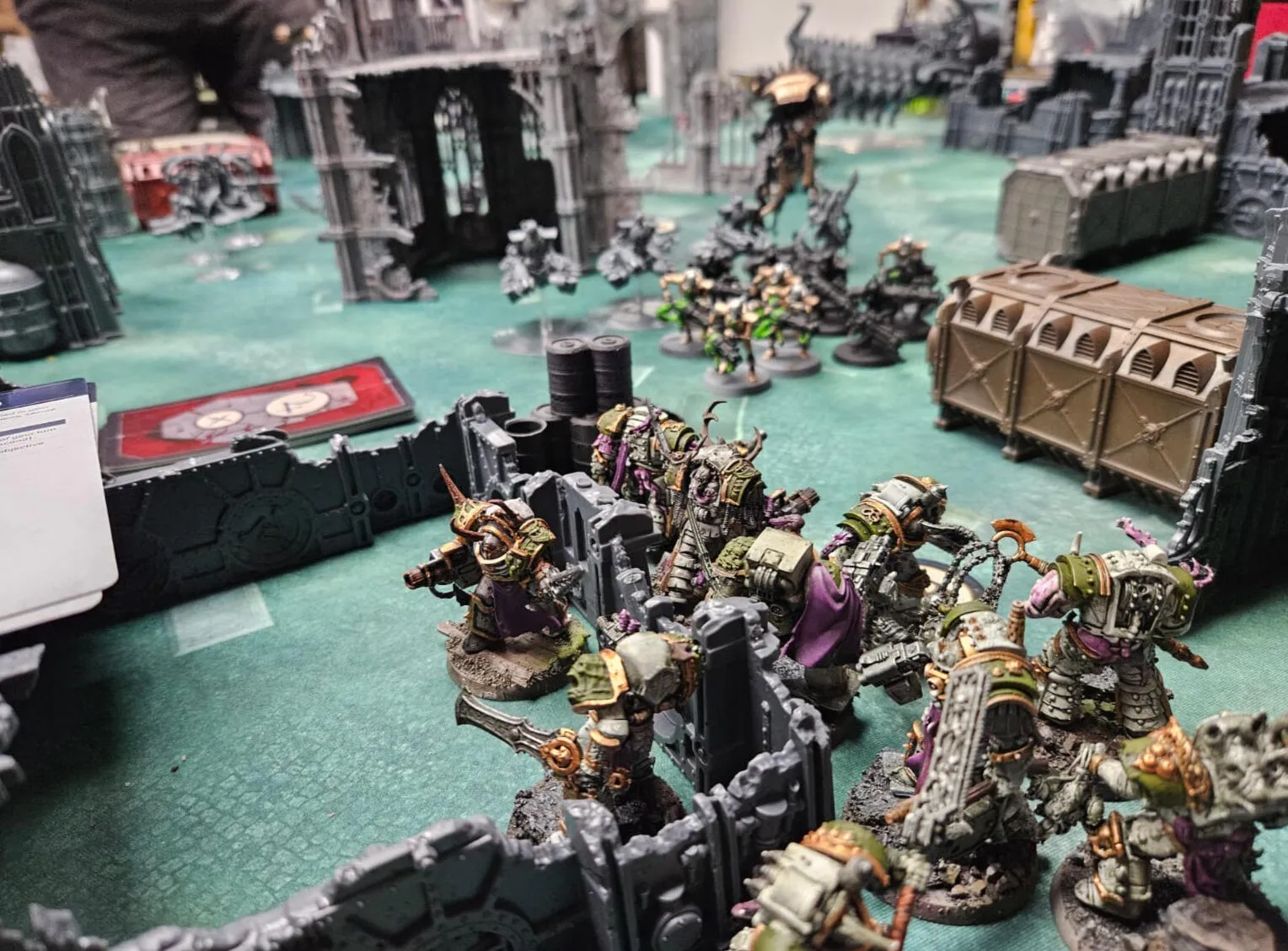 Miniatures and gaming supplies on display