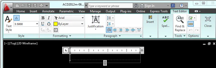 Multiline Text Editor Interface