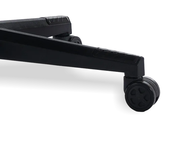 PU casters with sports car rim design.