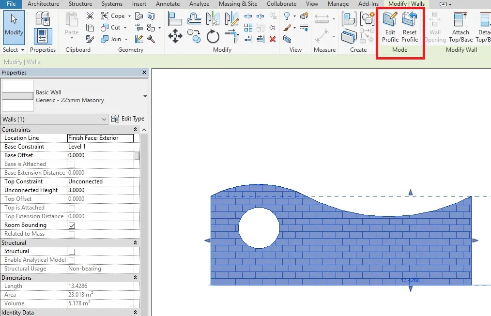 Revit Wall Example