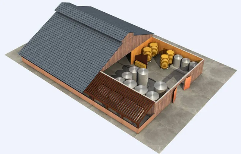 Top View of a Winery