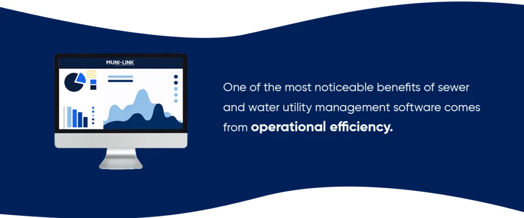 Diagram illustrating the benefits of water and sewer billing software