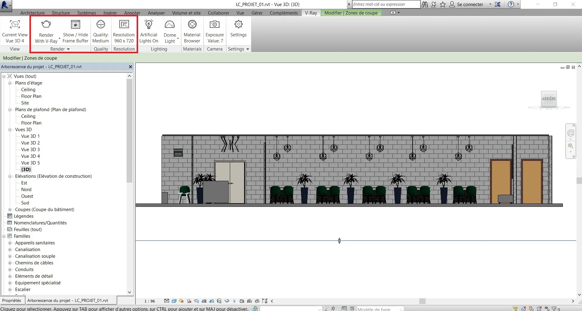 V-Ray for Revit Quality and Size Configuration Example