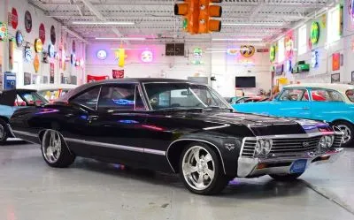 1967 Chevrolet Impala SS Clone in black, featuring period-correct Super Sport styling with modern upgrades