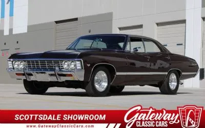 1967 Chevrolet Impala Crowley Edition in Bordeaux Reserve Metallic Pearl, a pop culture-themed custom build