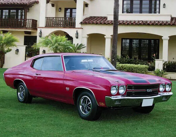 1970 Chevrolet Chevelle SS 396 showcasing the iconic cowl induction hood and muscular design