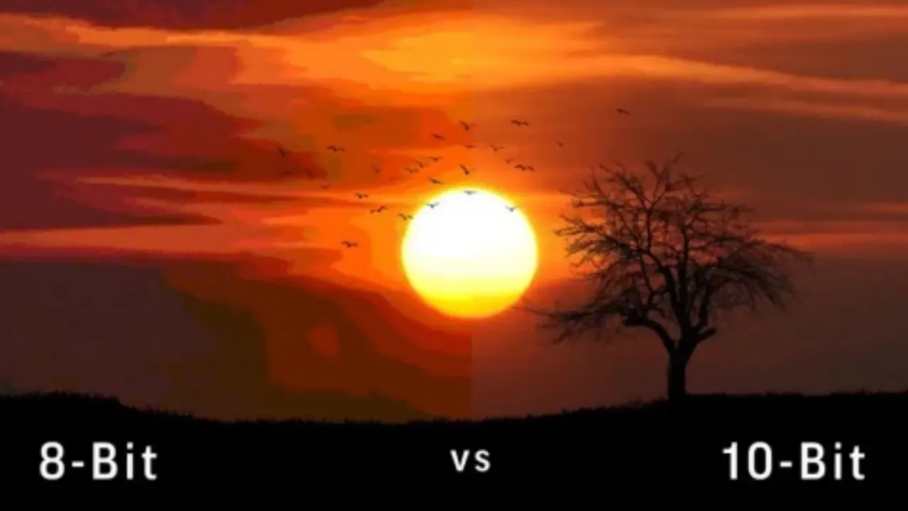 Example of 10-bit color gradation in video content