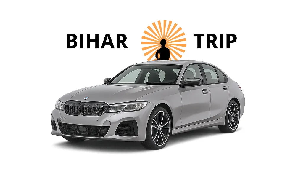 A sleek BMW 3 Series luxury sedan parked on a city street, showcasing its elegant design