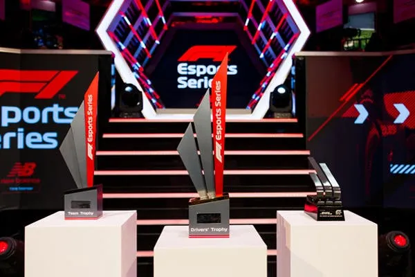 The gaming chair featured within a modern esports training facility setting.