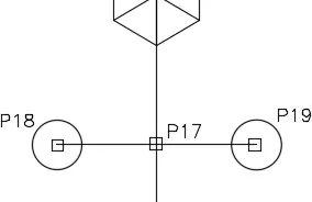 Slot construction showing circles and connecting lines