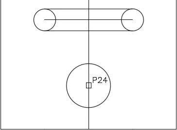 Circle with intersecting lines for arc creation