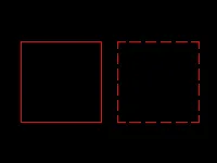 Drawing showing objects on the same layer displaying different linetypes after individual overrides