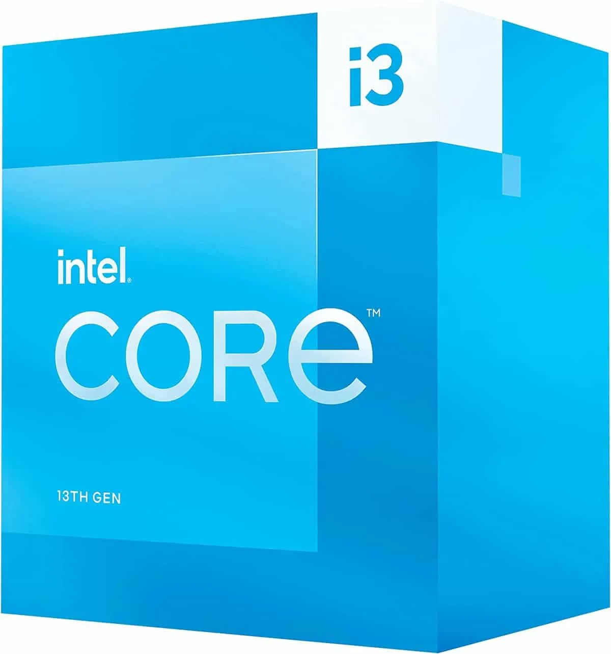 Intel Core i3-13100 processor installed on a modern motherboard