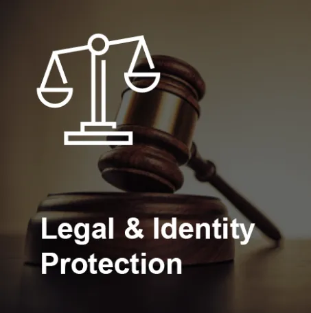 Icon representing legal services and identity protection