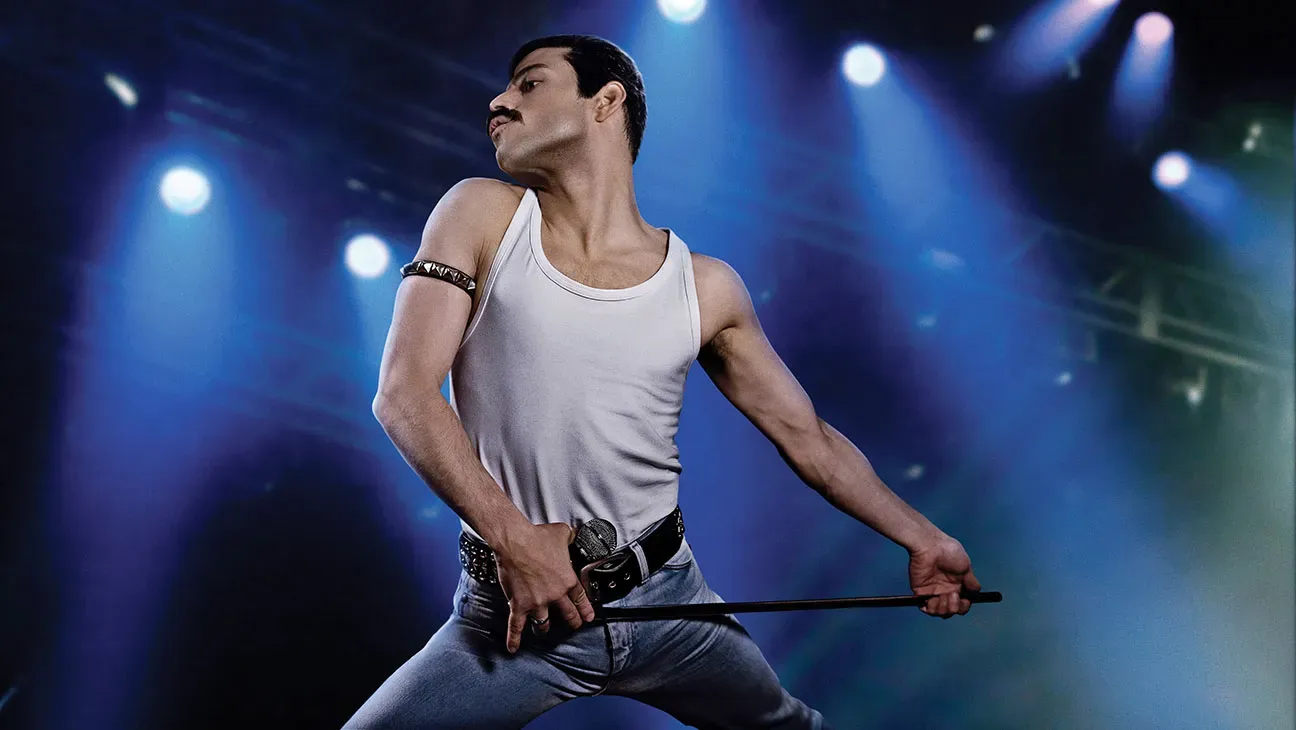 Rami Malek as Freddie Mercury in Bohemian Rhapsody