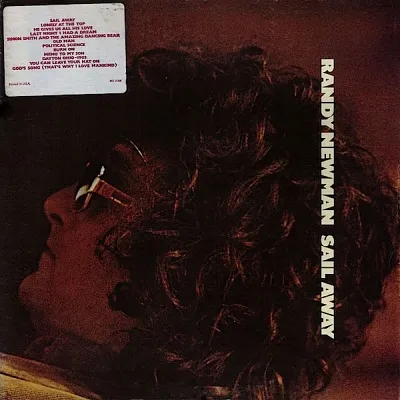 The cover of Randy Newman's 1972 album, Sail Away, a satirical masterpiece of American songwriting