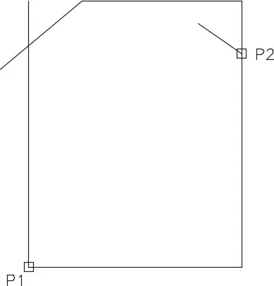Complete construction line layout with point labels