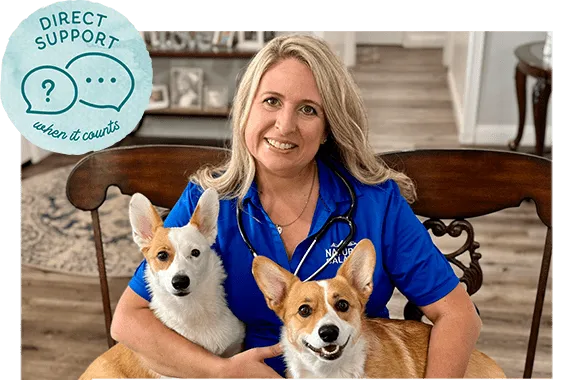 Team of veterinary technicians and nutrition experts providing customer support for pet food selection