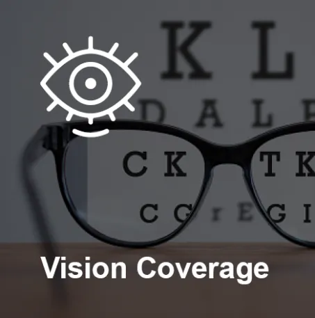 Icon representing vision coverage and eye care benefits
