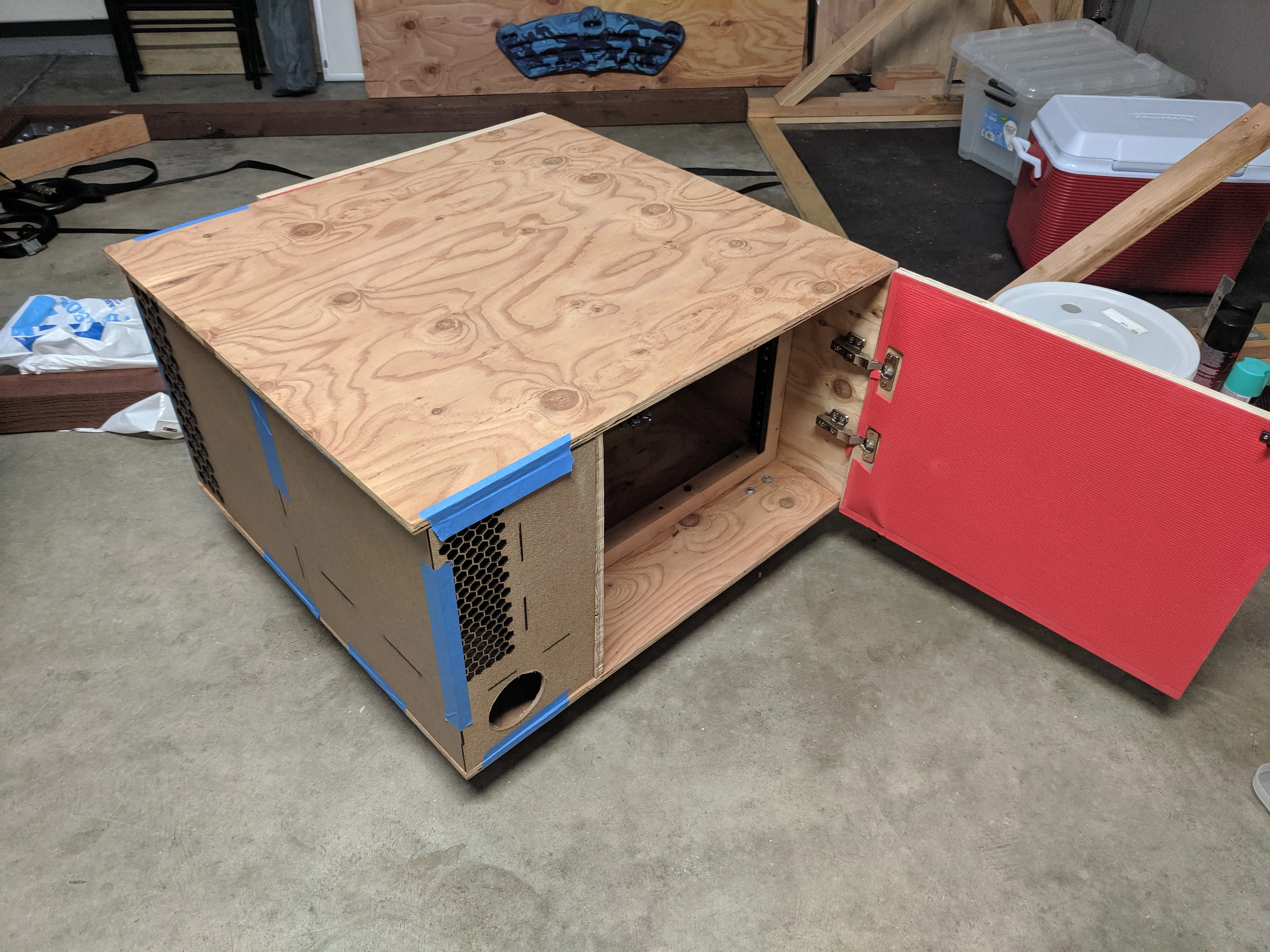 Test fit of server components before final assembly