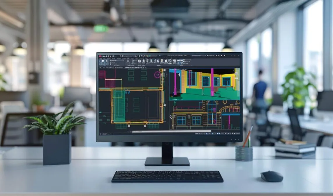 Organization and data management of CAD drawings within the AutoCAD interface