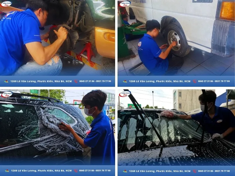 Hands-on practice sessions at the Thanh Phong Auto workshop