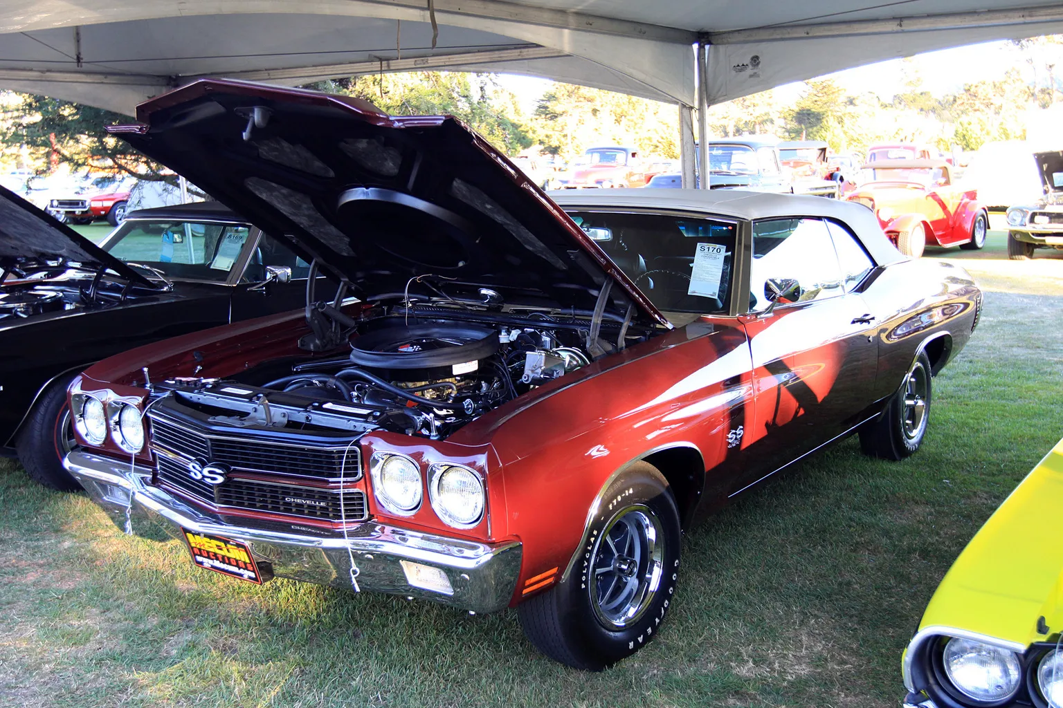 Chevrolet Chevelle SS454 convertible at auction featuring restored paintwork and performance modifications