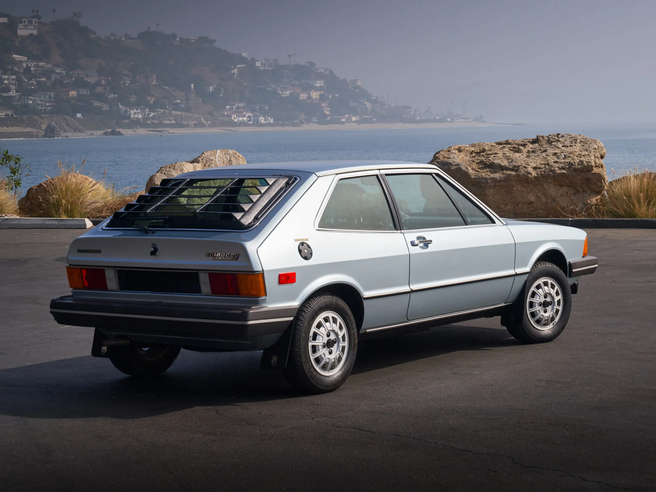 Rear three-quarter view of a 1981 Volkswagen Scirocco