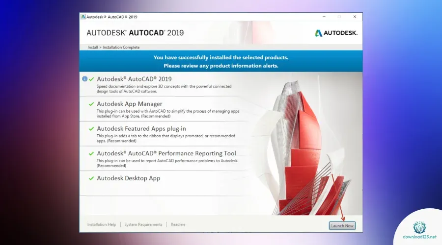 AutoCAD 2019 launch prompt
