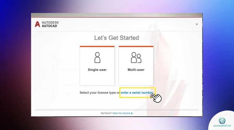 AutoCAD 2019 serial number entry screen