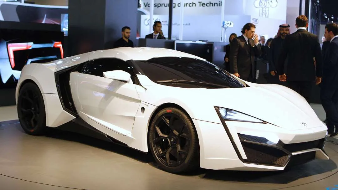 W Motors Lykan Hypersport with its futuristic, angular design