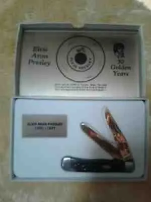 Vintage Elvis Aron Presley 50 Golden Years Case XX pocket knife collector edition