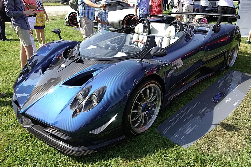 Pagani Zonda HP Barchetta with its open-top design and exposed carbon-fiber elements