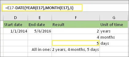 Example of custom formula for remaining days