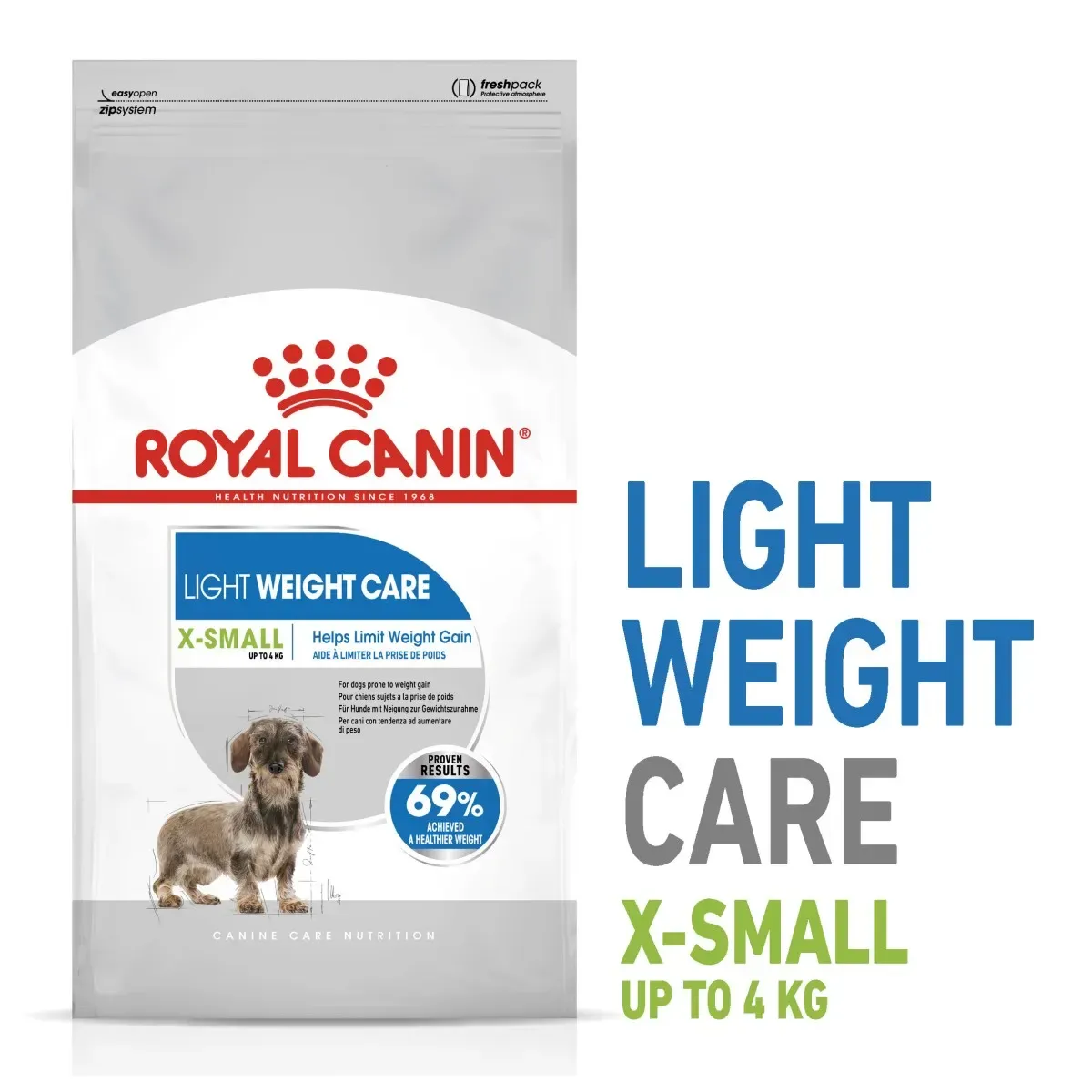 Royal Canin X-Small Light Weight Care kibble formula for small dogs